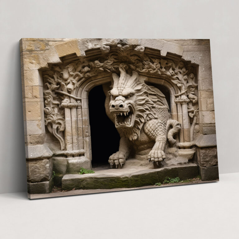 Medieval Wall Art - Mythical Guardian - Medieval, Canvas Wall Art, Home Decoration, Canvas Print