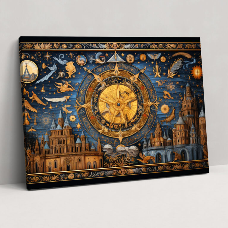 Medieval Manuscript Wall Art - Medieval, Canvas, Home Decoration, Intricate Details