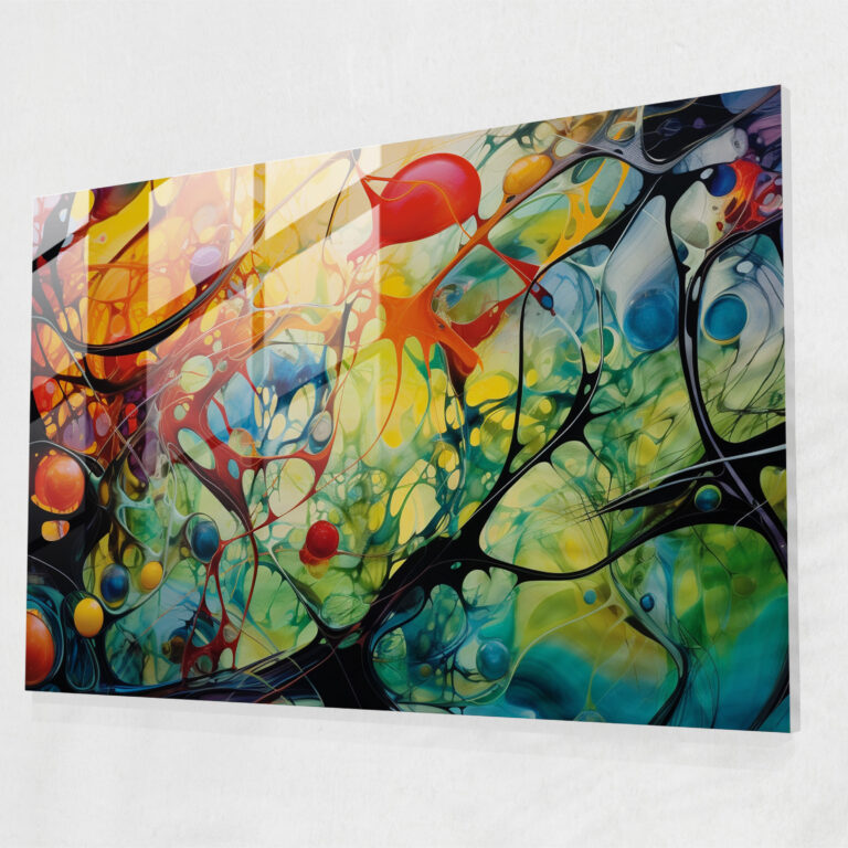 Mesolithic Abstract Glass Print - Mesolithic, Abstract Design, Wall Decoration, Glass Print