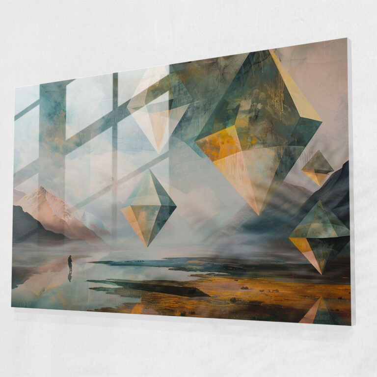 Metaphysical Painting Glass Print - Metaphysical Painting, Glass Art, Modern Art, Metaphysical Painting