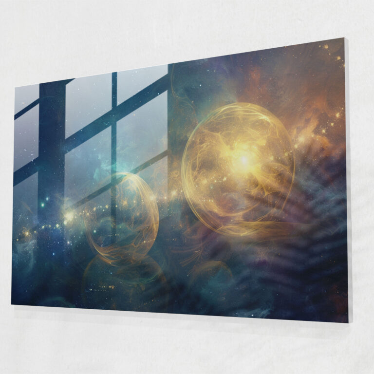 Metaphysical Painting Modern Art - Metaphysical Painting, Wall Decoration, Glass Wall Art, Glass Print