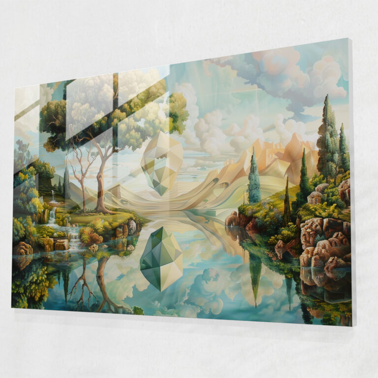 Metaphysical Painting Glass Print - Metaphysical Painting, Glass Print, Modern Art, Glass Wall Art