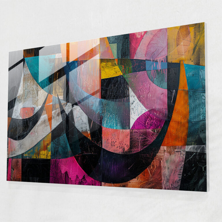 Metaphysical Painting Glass Art - Metaphysical Painting, Abstract, Colors, Modern Art