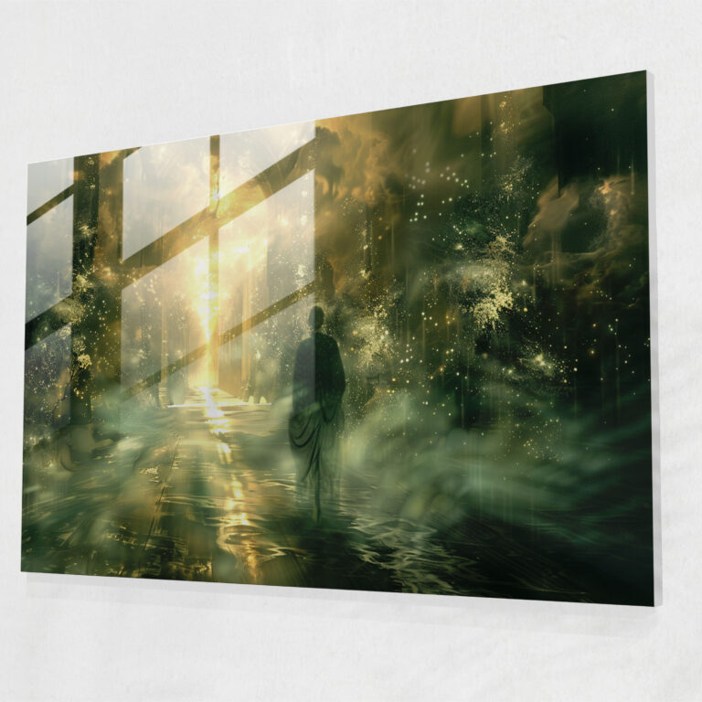 Metaphysical Painting Glass Print - Metaphysical Painting, Metaphysical Painting, Glass Print, Home Decoration