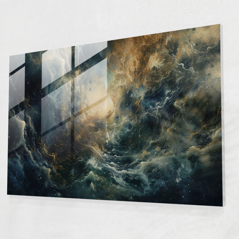 Metaphysical Painting Modern Art - Metaphysical Painting, Home Decoration, Glass Print, Metaphysical Painting