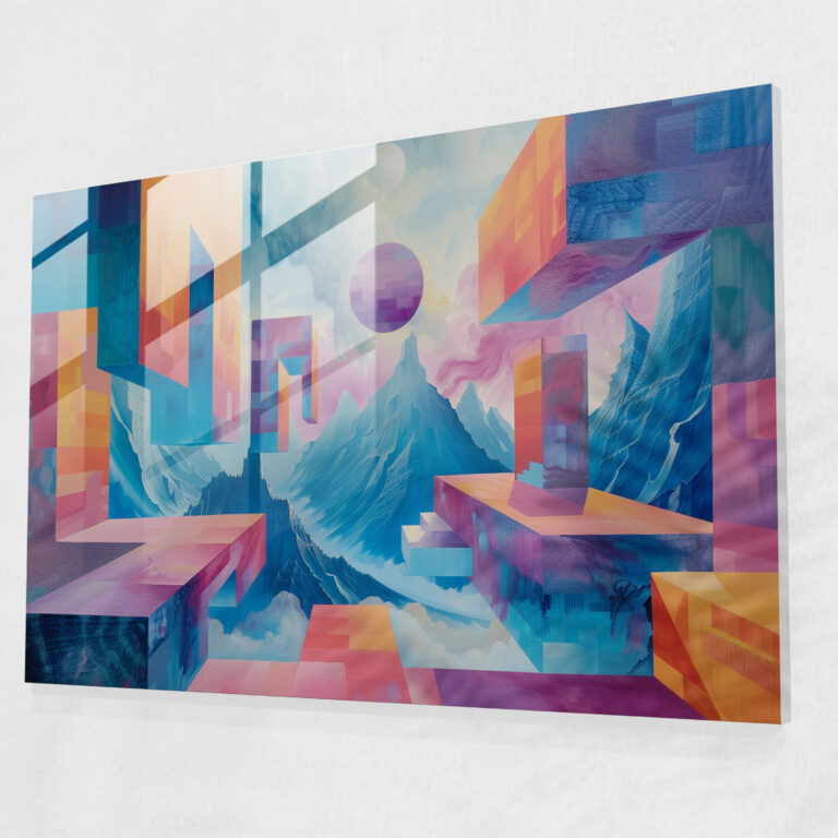 Metaphysical Painting Glass Wall Art - Metaphysical Painting, Wall Decoration, Dream, Modern Art