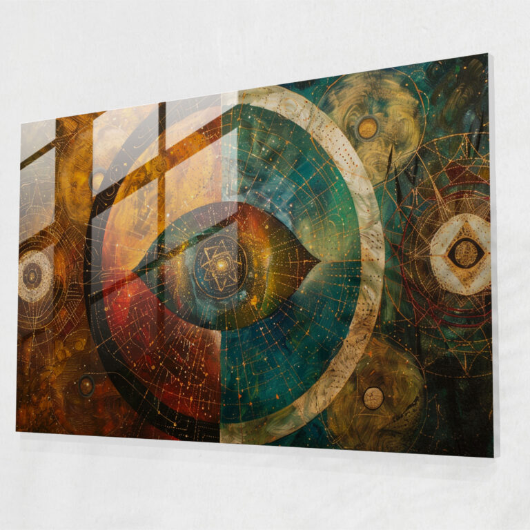 Metaphysical Painting Wall Decoration Glass Print - Metaphysical Painting, Energy, Modern Art, Symbols