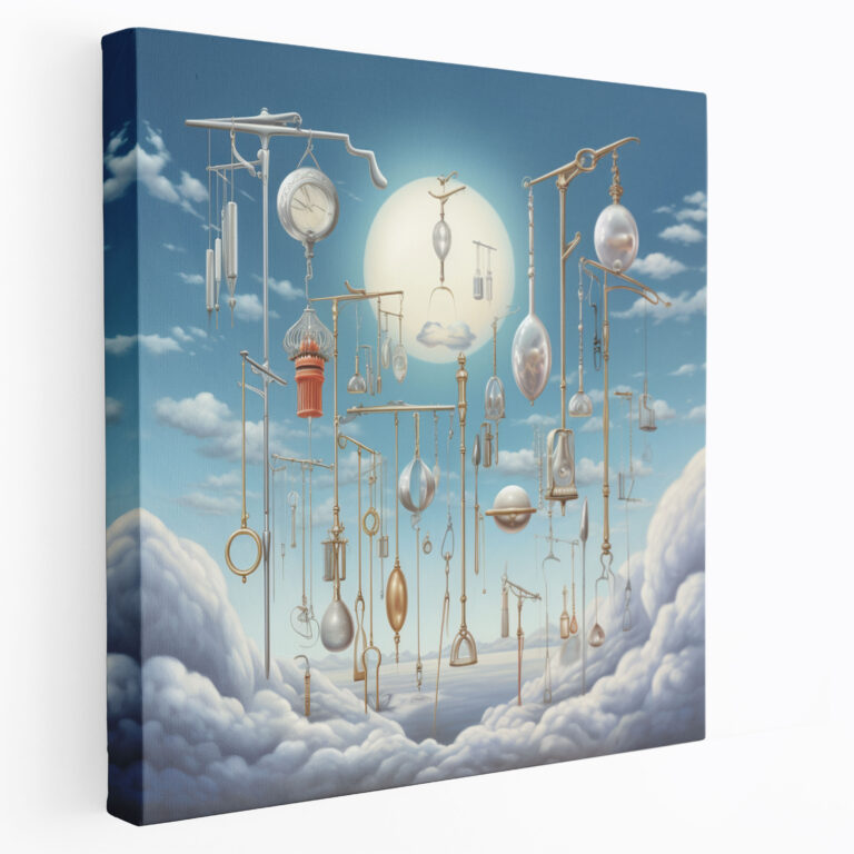 Medicine Celestial Dreams Canvas Print - Medicine, Surreal, Wall Art, Floating Medical Instruments
