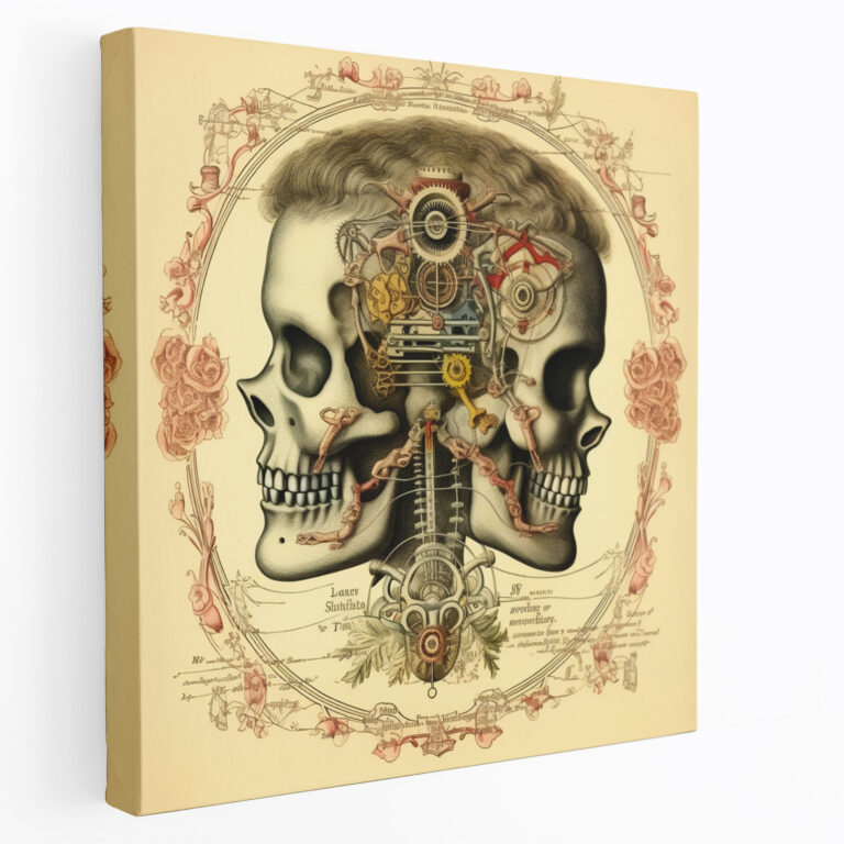 Medicine Skeletal System Canvas Print - Medicine, Medicine Skeletal System Canvas Print, Canvas Wall Art, Vintage Medical Illustration
