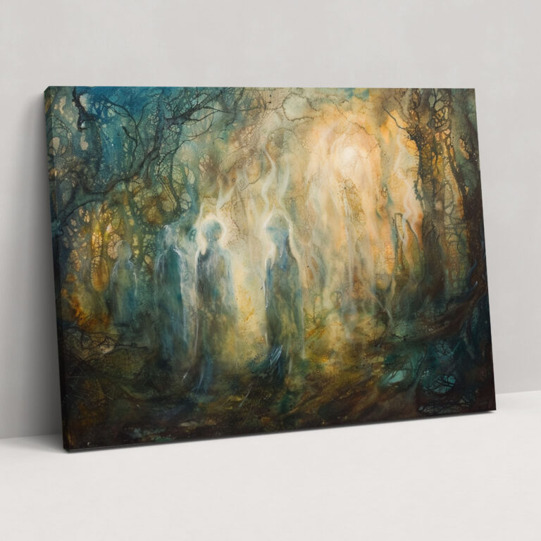 Metaphysical Painting Canvas Print - Metaphysical Painting, Wall Art, Canvas Print, Ethereal Figures