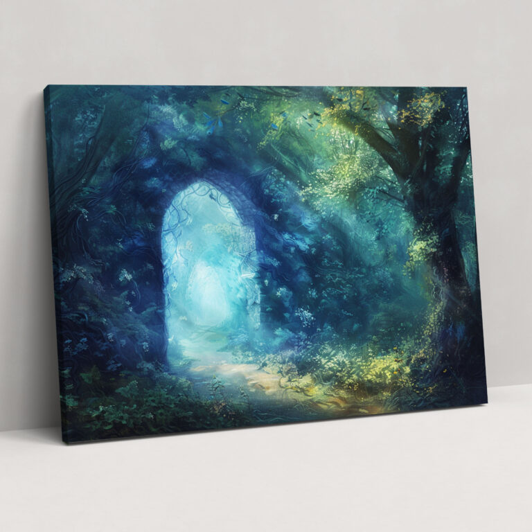 Metaphysical Painting Canvas Print - Metaphysical Painting, Canvas Print, Mysterious Portal, Wall Art