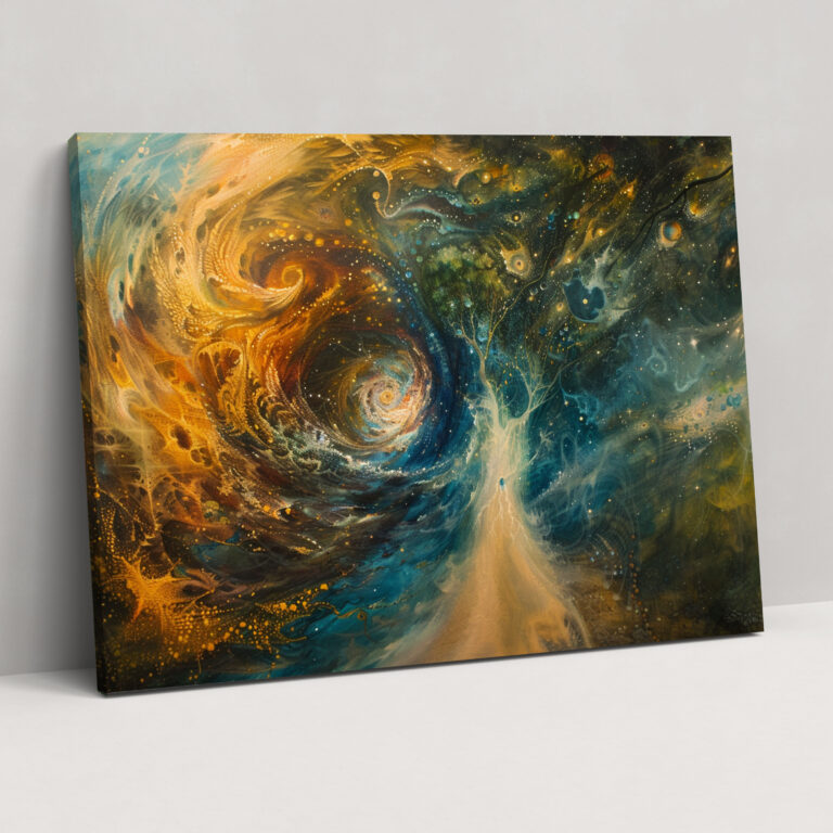Metaphysical Painting Canvas Print - Metaphysical Painting, Metaphysical Painting, Wall Decoration, Nature's Elements