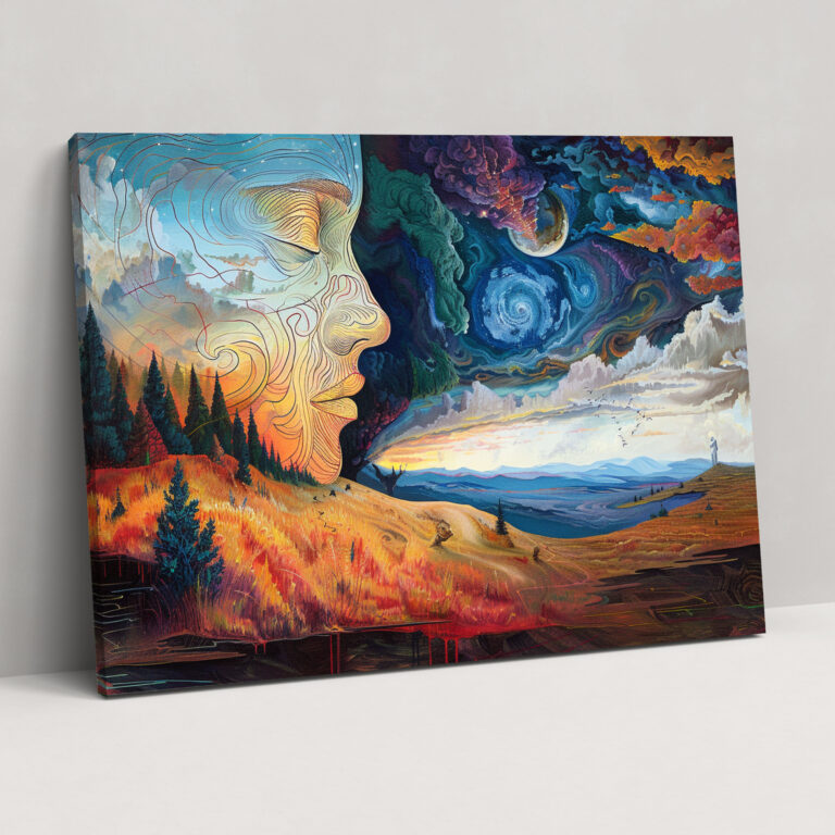 Metaphysical Painting Wall Decoration - Metaphysical Painting, Canvas Print, Wall Decoration, Canvas