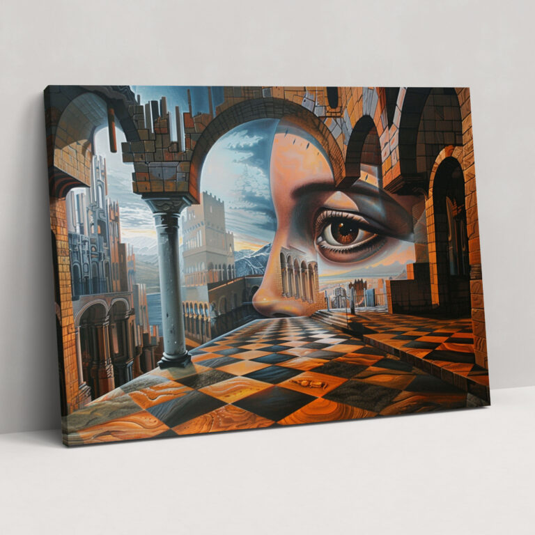 Metaphysical Painting Canvas Print - Metaphysical Painting, Wall Decoration, Wall Art, Canvas Print