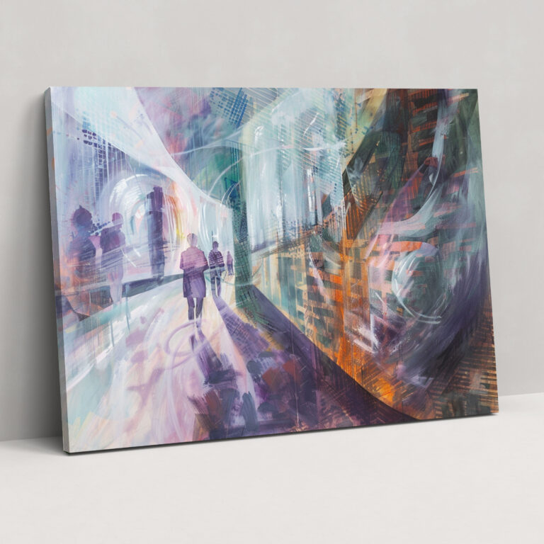Metaphysical Painting Wall Art: Cityscape - Metaphysical Painting, Canvas Wall Art, Wall Art, Home Decoration