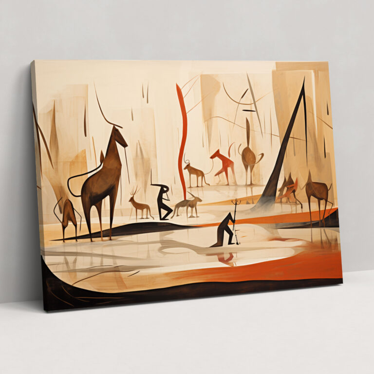 Mesolithic Hunting Wall Art - Mesolithic, Canvas Print, Mesolithic, Wall Art