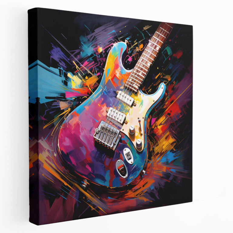 Metallica Canvas Print: Abstract Guitar - Metallica, Canvas Print, Metallica, Metallic-Inspired
