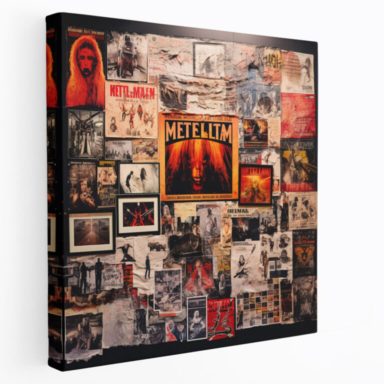 Metallica Canvas Print: Concert Collage - Metallica, Posters, Wall Art, Nostalgic