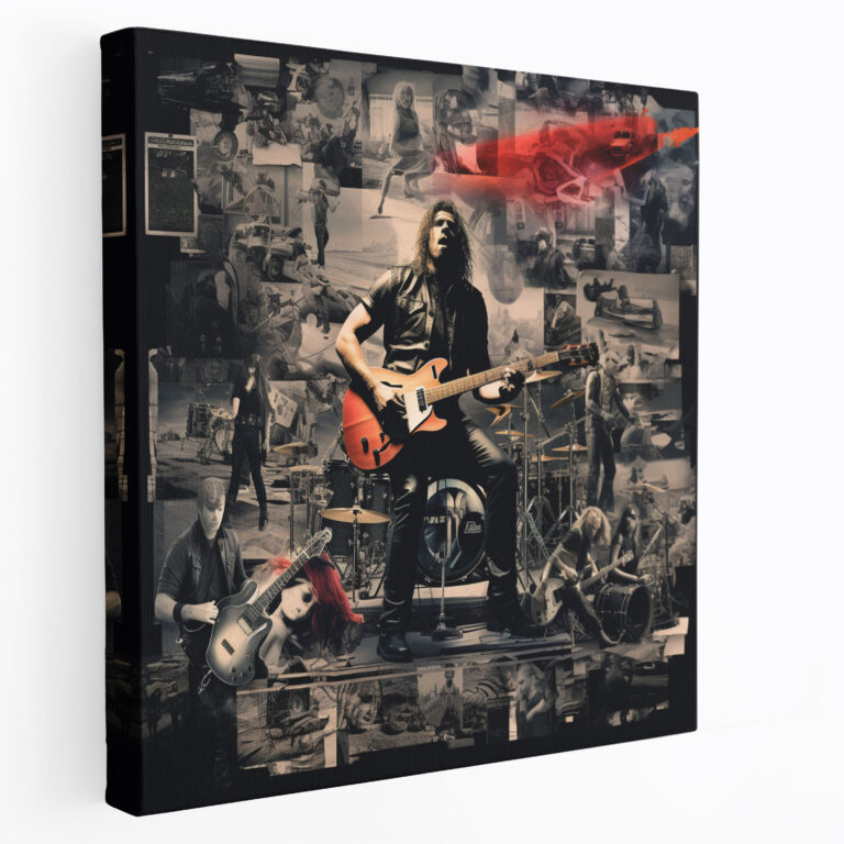 Metallica Collage Wall Art - Metallica, Canvas Wall Art, Concert Moments, Wall Art