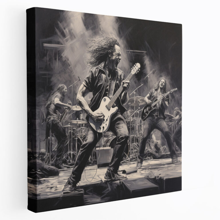 Metallica Canvas Print: Rocking Out On Stage - Metallica, Canvas, Wall Decoration, Rocking Out On Stage