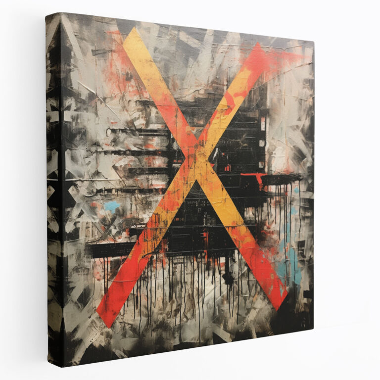 Metallica Wall Decoration: Abstract Logo And Music Notes - Metallica, Canvas Print, Wall Art, Logo