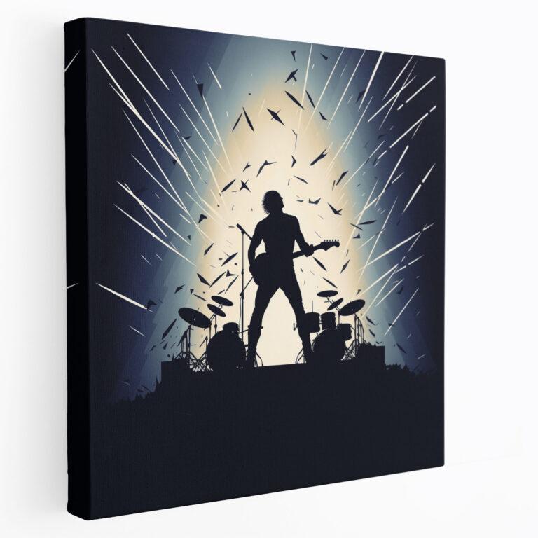 Metallica Canvas Print: Lars Ulrich Silhouette - Metallica, Wall Decoration, Canvas Print, Metallica