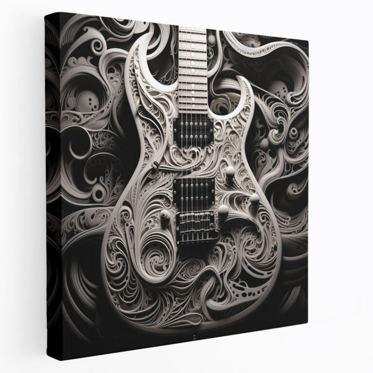 Metallica Guitar Masterpiece Canvas Print - Metallica, Wall Decoration, Metallica, Home Decoration