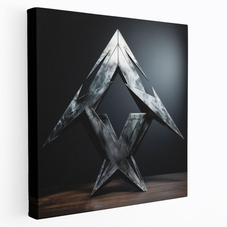 Metallica Abstract Metal Sculpture Wall Art - Metallica, Canvas Print, Wall Decoration, Abstract Metal Sculpture