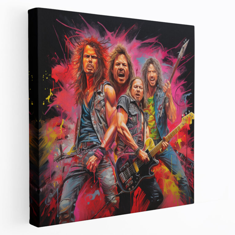 Metallica Graffiti-Style Wall Art - Metallica, Rock And Roll, Canvas, Wall Decoration