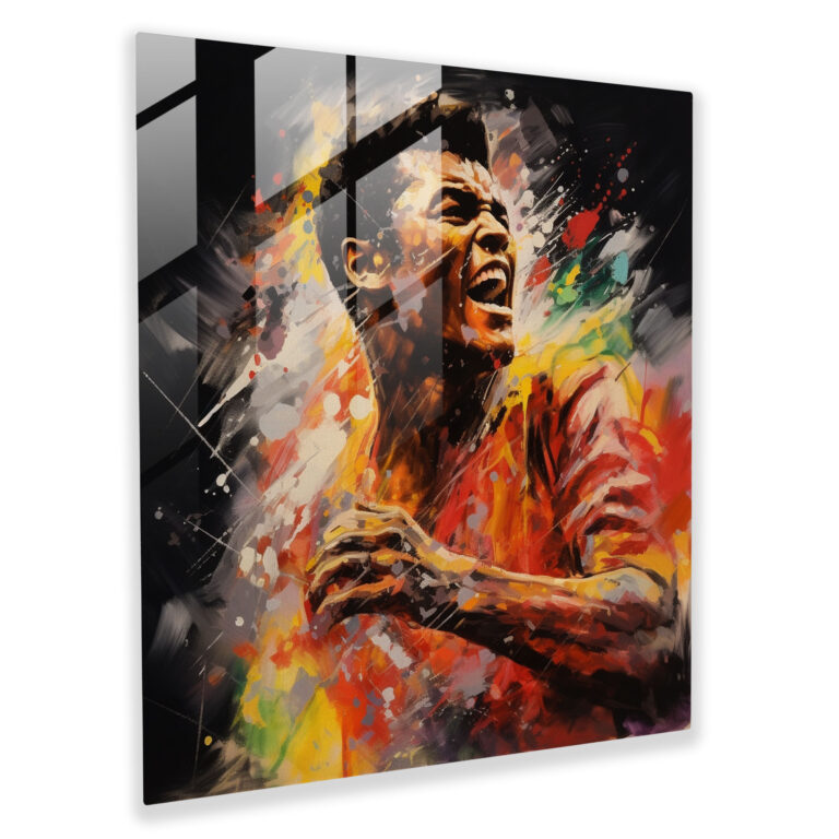 Muhammad Ali Glass Wall Art - Muhammad Ali, Triumphant, Glass Art, Textured Painting
