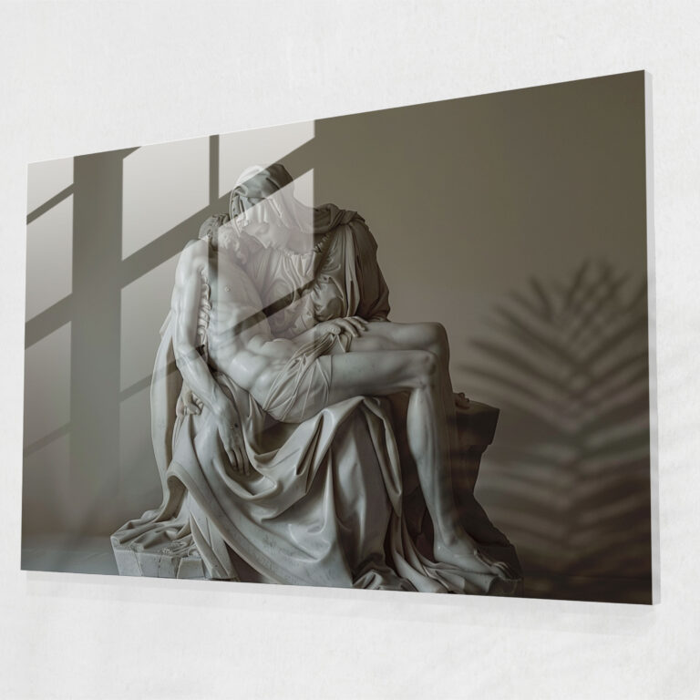 Michelangelo Glass Print Wall Decoration - Michelangelo, Michelangelo, Modern Art, Glass Art
