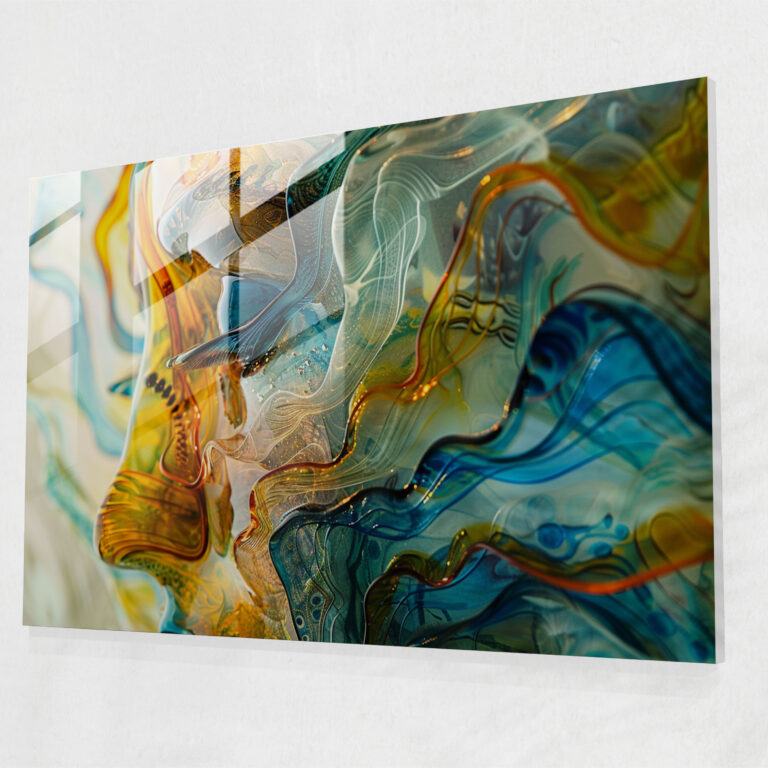 Modern Michelangelo Glass Art - Abstract Interpretation - Michelangelo, Modern Art, Home Decoration, Wall Decoration