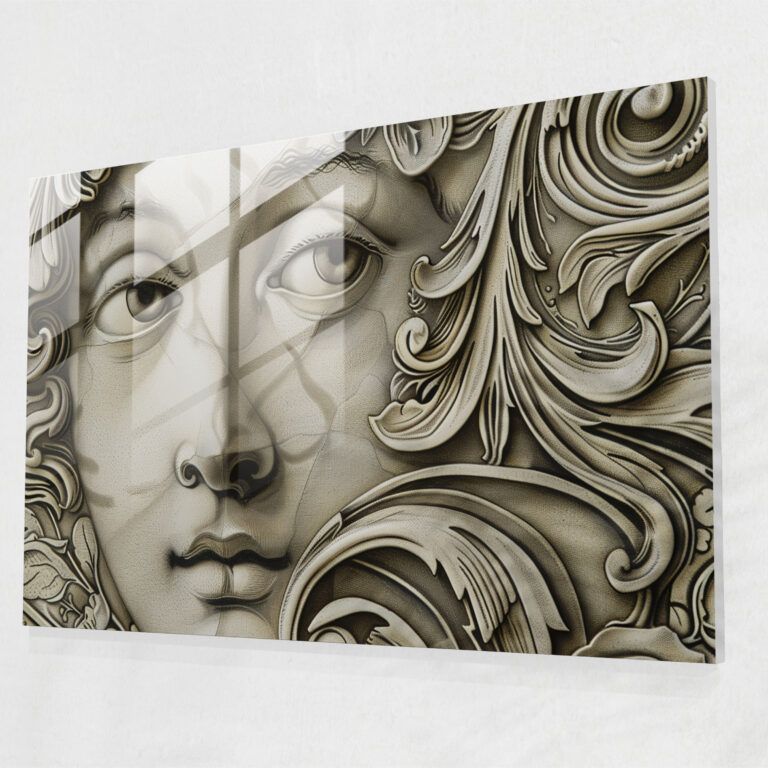 Michelangelo Glass Wall Art - Intricate Patterns - Michelangelo, Michelangelo, Home Decoration, Wall Decoration