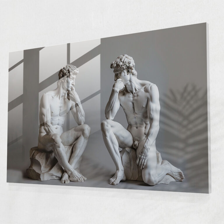 Creative Michelangelo Interpretation Home Decoration - Michelangelo, Home Decoration, Wall Decoration, Glass Print