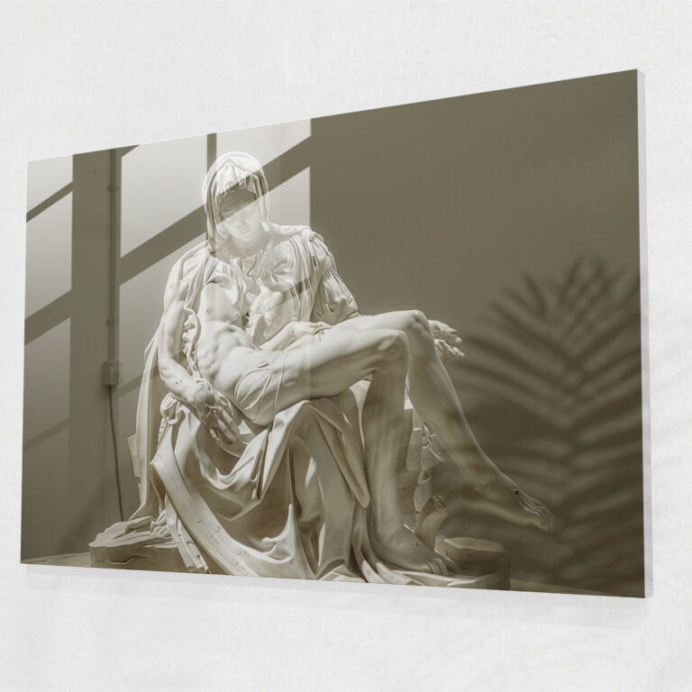 Michelangelo Wall Decoration: Pieta Sculpture - Michelangelo, Wall Decoration, Glass Print, Glass Art