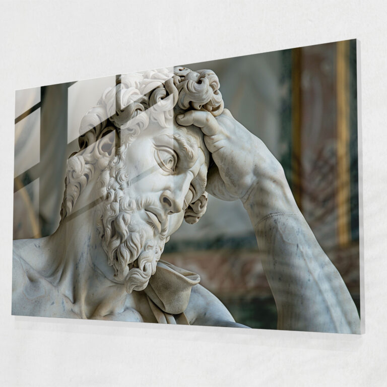 Michelangelo Wall Decoration: Timeless Beauty - Michelangelo, Home Decoration, Glass Wall Art, Michelangelo