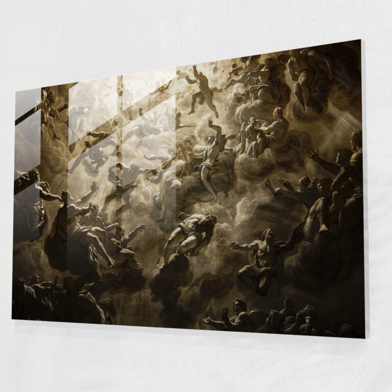 Michelangelo Glass Wall Art - Last Judgment - Michelangelo, Modern Art, Last Judgment, Glass Wall Art