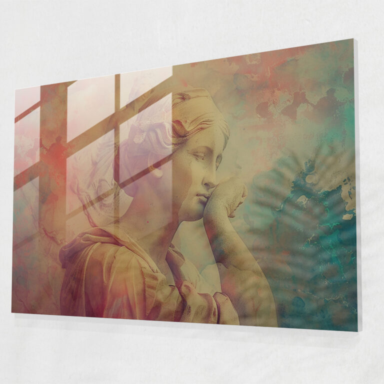 Michelangelo Glass Wall Art - Libyan Sibyl - Michelangelo, Ethereal Colors, Libyan Sibyl, Glass Art