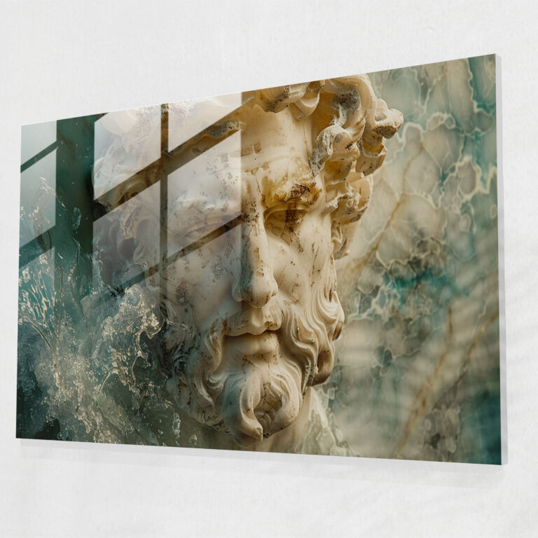 Michelangelo Glass Wall Art Modern Art - Michelangelo, Home Decoration, Wall Decoration, Glass Art