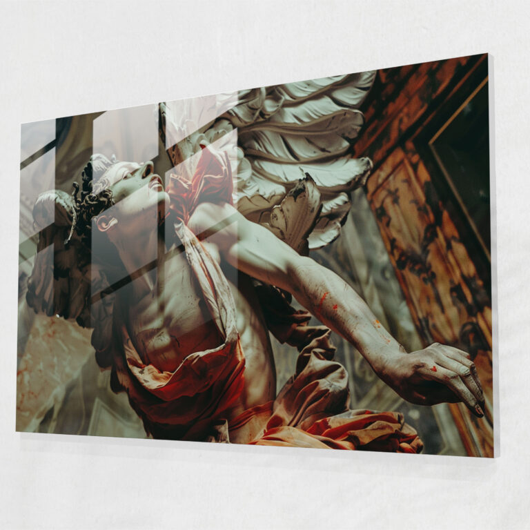 Michelangelo Glass Print - Dramatic Poses Emotional Intensity Glass Wall Art - Michelangelo, Glass Art, Glass Wall Art, Glass Print