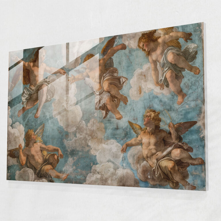 Michelangelo Glass Print - Michelangelo, Glass Art, Glass Print, Glass Wall Art