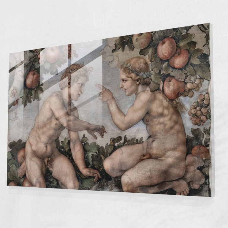 Michelangelo Glass Wall Art - Michelangelo, Modern Art, Wall Decoration, Glass Art