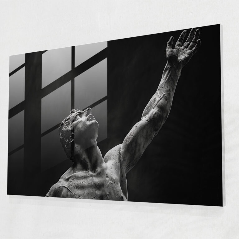 Modern Michelangelo Glass Print - Michelangelo, Wall Decoration, Home Decoration, Michelangelo