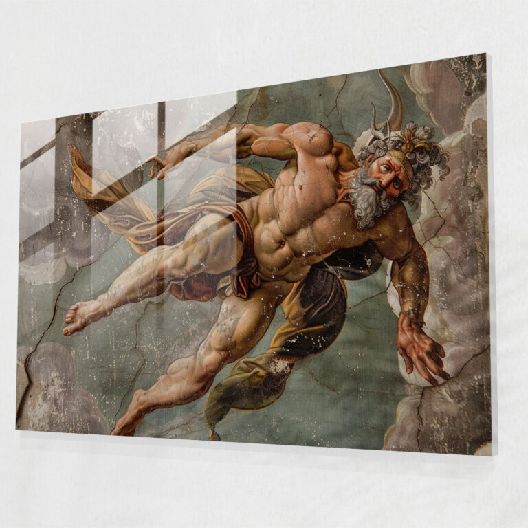 Michelangelo Glass Print - Michelangelo, Modern Art, Michelangelo, Glass Wall Art