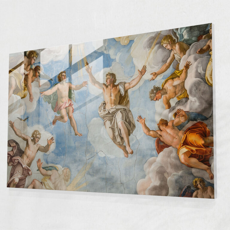 Michelangelo Glass Print - Michelangelo, Michelangelo, Modern Art, Glass Art