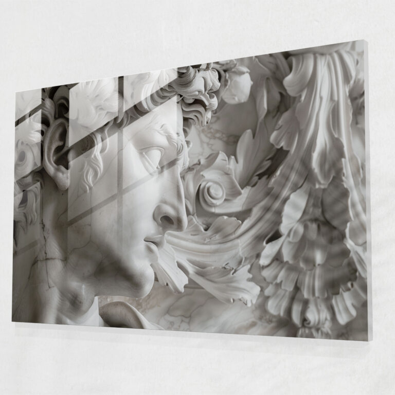 Michelangelo Glass Wall Art - Classic Sculptures - Michelangelo, Home Decoration, Sculptures, Glass Print