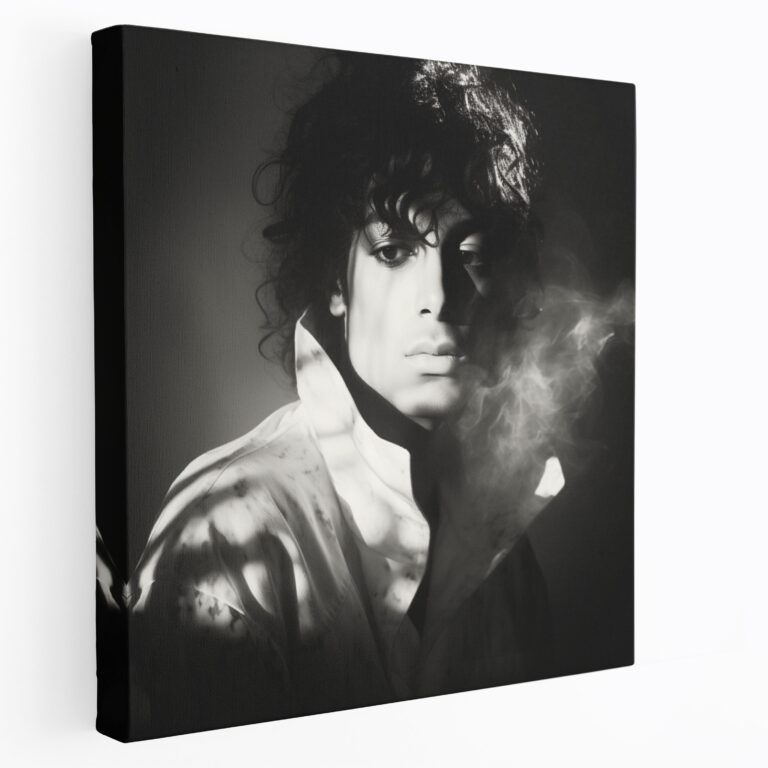 Micheal Jackson Canvas Print - Iconic Black And White - Micheal Jackson, Captivating, Home Decoration, Mysterious
