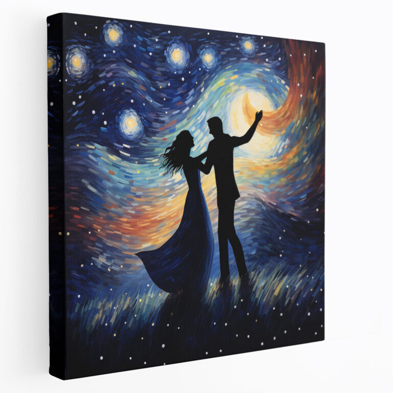 Midnight Romance Wall Art - Midnight, Togetherness, Passion, Timeless Symbol