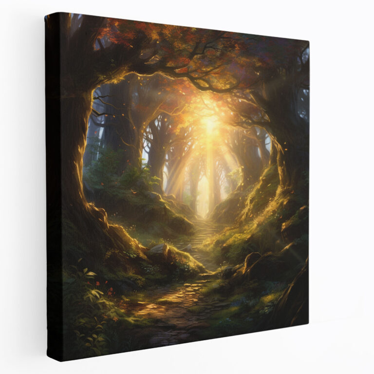 Middle Earth Wall Art: Enchanting Forest - Middle Earth, Sunlight, Canvas, Home Decoration