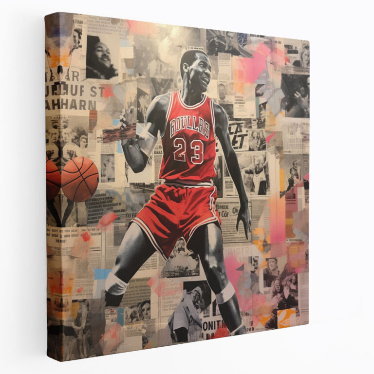 Michael Jordan Canvas Print - Micheal Jordan, Home Decoration, Canvas Wall Art, Vintage Vibe